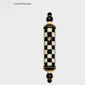 Mackenzie-Childs Black and White Courtly Check Mezuzah